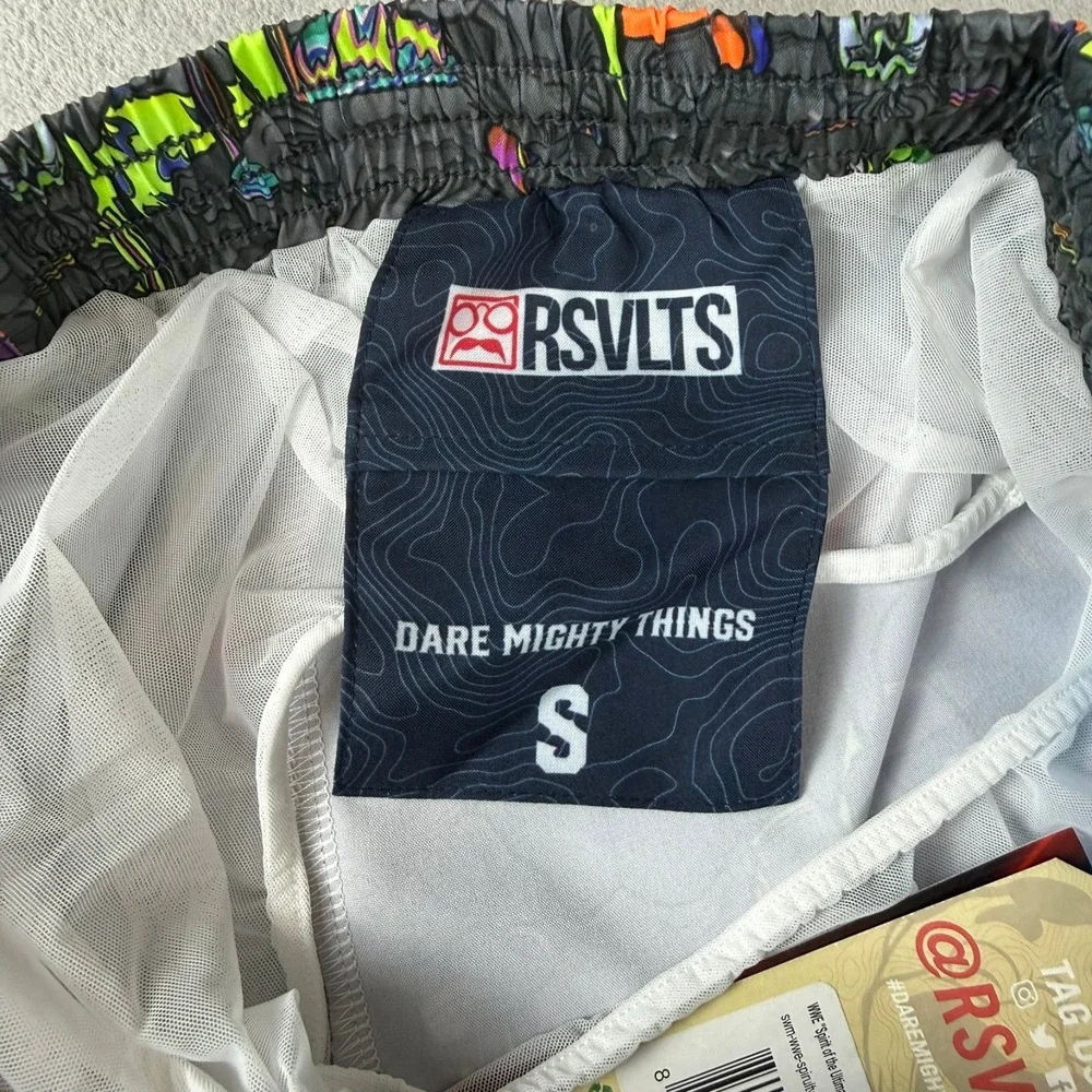 RSVLTS x Spirit of The Ultimate Warrior Swim Shorts Mens Small Gray $70 WWE NWT
